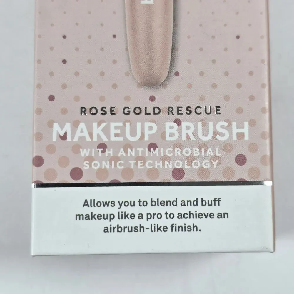 Bliss Antimicrobial Sonic Technology Makeup Brush Rosegold Rescue-New